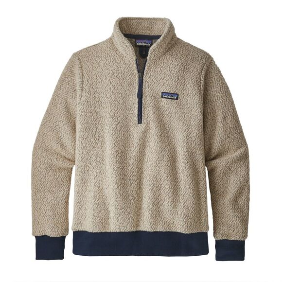 Patagonia Jackets & Blazers - Patagonia Woolyester Fleece Pullover Beige Navy Size Small Outdoor Cozy Coastal